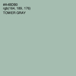 #A4BDB0 - Tower Gray Color Image